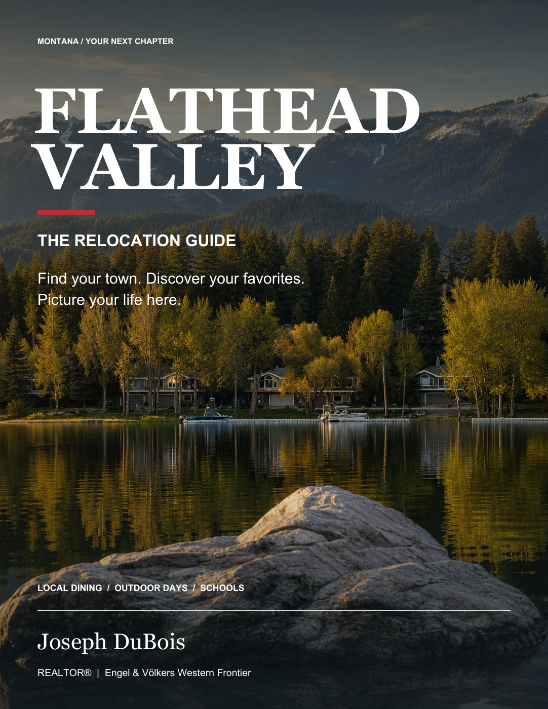 Actual cover of the Flathead Valley relocation guide by Joseph DuBois